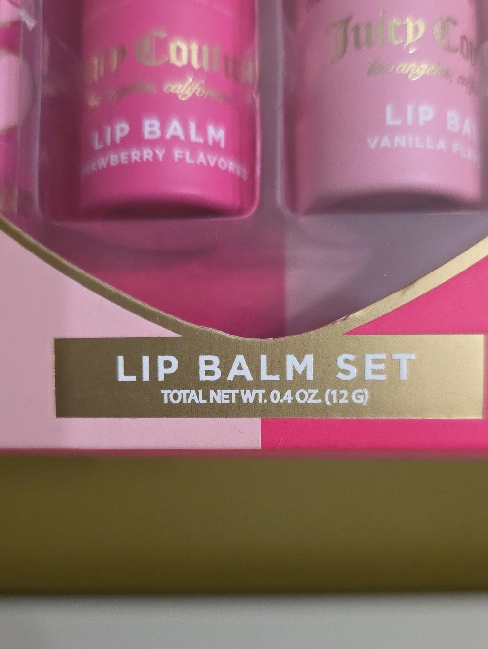 NEW Juicy Couture Pink Lip Balm Set - 4 Piece